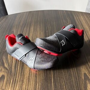 Peloton Black and Red Women's Cycling Shoes